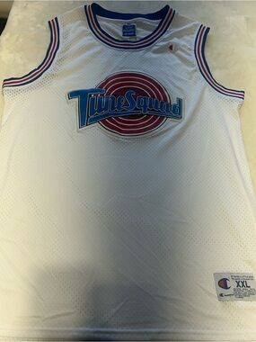 White Space Jam Tune Squad Champion Basketball Jersey